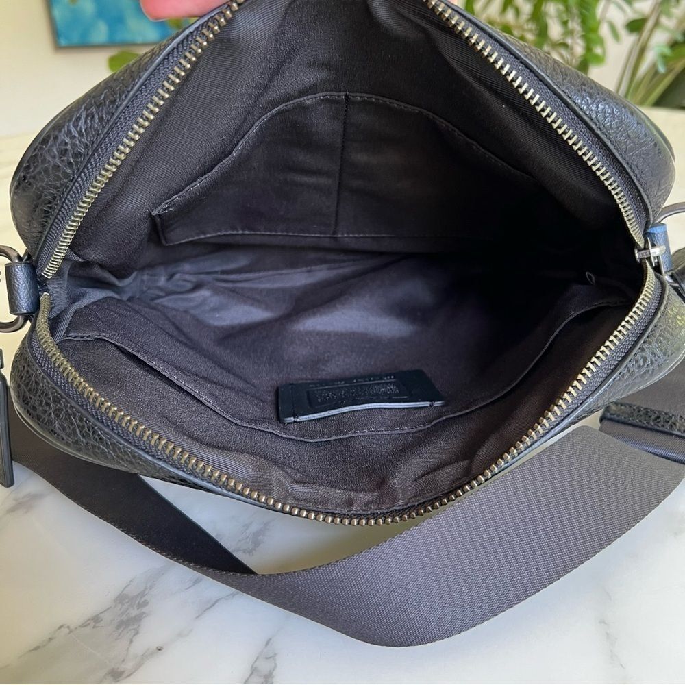 COACH CHARLES CAMERA BAG WITH CAMO PRINT F29052 Dusk Blue Black Multi Crossbody - Picture 11 of 16